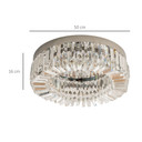 Crystal Ceiling Light Chandeliers Stainless Steel Pendant Silver