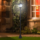 Outdoor Garden Solar Post Lamp Dimmable LED Lantern Bollard 1.2M Tall Black