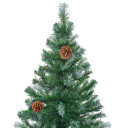 Artificial Christmas Tree with LEDs&Ball Set Pinecones 180 cm