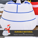 5ft Christmas Inflatable Santa Claus and Penguin with Ice House LED Blow Up