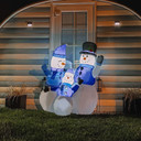 4ft Inflatable Christmas Snowmen Family Xmas LED Outdoor Indoors