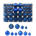 100 Piece Christmas Ball Set Blue, Black, White, Purple or Pink