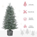 5ft Artificial Christmas Tree Xmas Decoration  Pot Stand and 1140 Tips HOMCOM