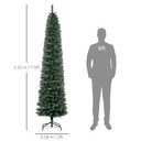 7.5FT Artificial Snow Dipped Christmas Tree Home Decoration Green HOMCOM