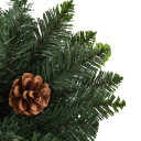 Artificial Christmas Tree with Pine Cones Green & Green & White 150 cm to 210 cm