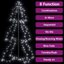 Christmas Cone Tree 160 LEDs Indoor and Outdoor 78x120 cm to 143 x 250cm