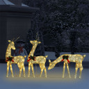 Christmas Reindeer Family 270x7x90 cm Gold Warm White Mesh