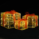 Decorative Acrylic Christmas Gift Boxes 3 pcs Warm White