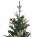Christmas Tree with LEDs & Pine Cones Green 195 cm
