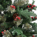 Christmas Tree with LEDs & Pine Cones Green 225 cm