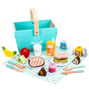 SOKA Wooden Happy Day Picnic Pretend Play Traditional Picnic Basket for Kids 3+