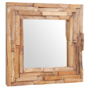 Decorative Mirror Teak 60x60 cm  to 120 x 60 cm