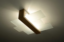 Ceiling Lamp FENIKS 2 Natural Wood Modern Loft Design LED E27