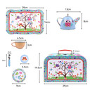 SOKA Animal Design 18 Pcs Metal Tea Set & Carry Case Toy for Kids Children