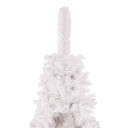 Slim Christmas Tree with LEDs&Ball Set White 210 cm