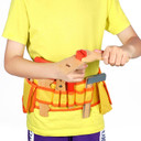 SOKA Wooden Carpenter's Tool Belt with Wooden Tools Pretend Play Builder