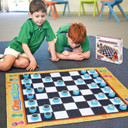 Chess & Checkers Giant Board Game Playmat Entertainment for Kids