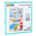 SOKA My Family Calendar Magnetic Wooden Weather Board Gift for Kids 3+ and up