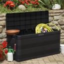 Garden Storage Box - Black or Light Grey - 117x45x56 cm