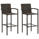 3 Piece Garden Bar Set - Brown,Black,Grey