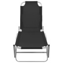 Sun Lounger - Aluminium and Textilene - Green,Black,Cream,Taupe