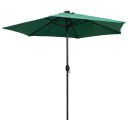 Parasol with LED Lights and Aluminium Pole - 270cm - green,red,terracotta,black,blue,white,anthracite,taupe
