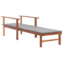 Sun Lounger - Poly Rattan and Solid Acacia Wood in Brown or Black