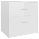 Bedside Cabinet High Gloss White 40x30x40 cm Chipboard