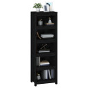 vidaXL Book Cabinet Black 50x35x154 cm Solid Wood Pine