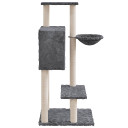 vidaXL Cat Tree with Sisal Scratching Posts Dark Grey 108.5 cm