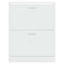 vidaXL Shoe Cabinet High Gloss White 63x24x81 cm Engineered Wood