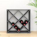 vidaXL Wine Cabinet Grey 62x25x62 cm Solid Wood Pine