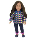 18 Inch Doll "Catherine"  Polka Dot Outfit & Shoes, Modern Girl