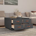 vidaXL Coffee Table Grey 80x80x45 cm Solid Wood Pine