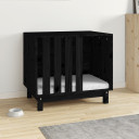 vidaXL Dog House Black 70x50x62 cm Solid Wood Pine