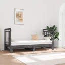 vidaXL Pull-out Day Bed Grey 2x(90x190) cm Solid Wood Pine