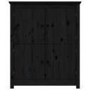 vidaXL Sideboard Black 83x41.5x100 cm Solid Wood Pine