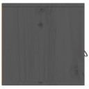 vidaXL Wall Cabinet Grey 60x30x30 cm Solid Wood Pine