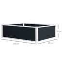  Garden Raised Bed Planter Grow Containers for Outdoor Patio Plant Flower Vegetable Pot PP 100 x 80 x 30 cm
