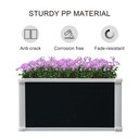  Garden Raised Bed Planter Grow Containers for Outdoor Patio Plant Flower Vegetable Pot PP 60 x 60 x 30 cm