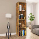 vidaXL Book Cabinet/TV Cabinet Smoked Oak 36x30x143 cm Engineered Wood
