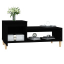 vidaXL Coffee Table Black 100x50x45 cm Engineered Wood