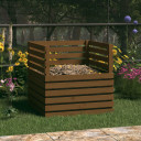 vidaXL Composter Honey Brown 80x80x78 cm Solid Wood Pine