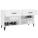 vidaXL Shoe Cabinet White 102x35x55 cm Engineered Wood