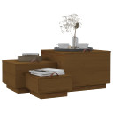 vidaXL Storage Boxes with Lids 3 pcs Honey Brown Solid Wood Pine