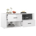 vidaXL TV Cabinet High Gloss White 100x35x40 cm Engineered Wood