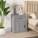 vidaXL Bedside Cabinet Grey Sonoma 50x36x60 cm Engineered Wood