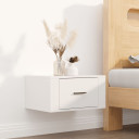 vidaXL Wall-mounted Bedside Cabinets 2 pcs High Gloss White 50x36x25cm