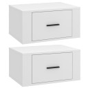 vidaXL Wall-mounted Bedside Cabinets 2 pcs White 50x36x25 cm