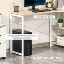 L-Shape Folding Computer Desk Study Workstation with 2 Shelves Oak Tone